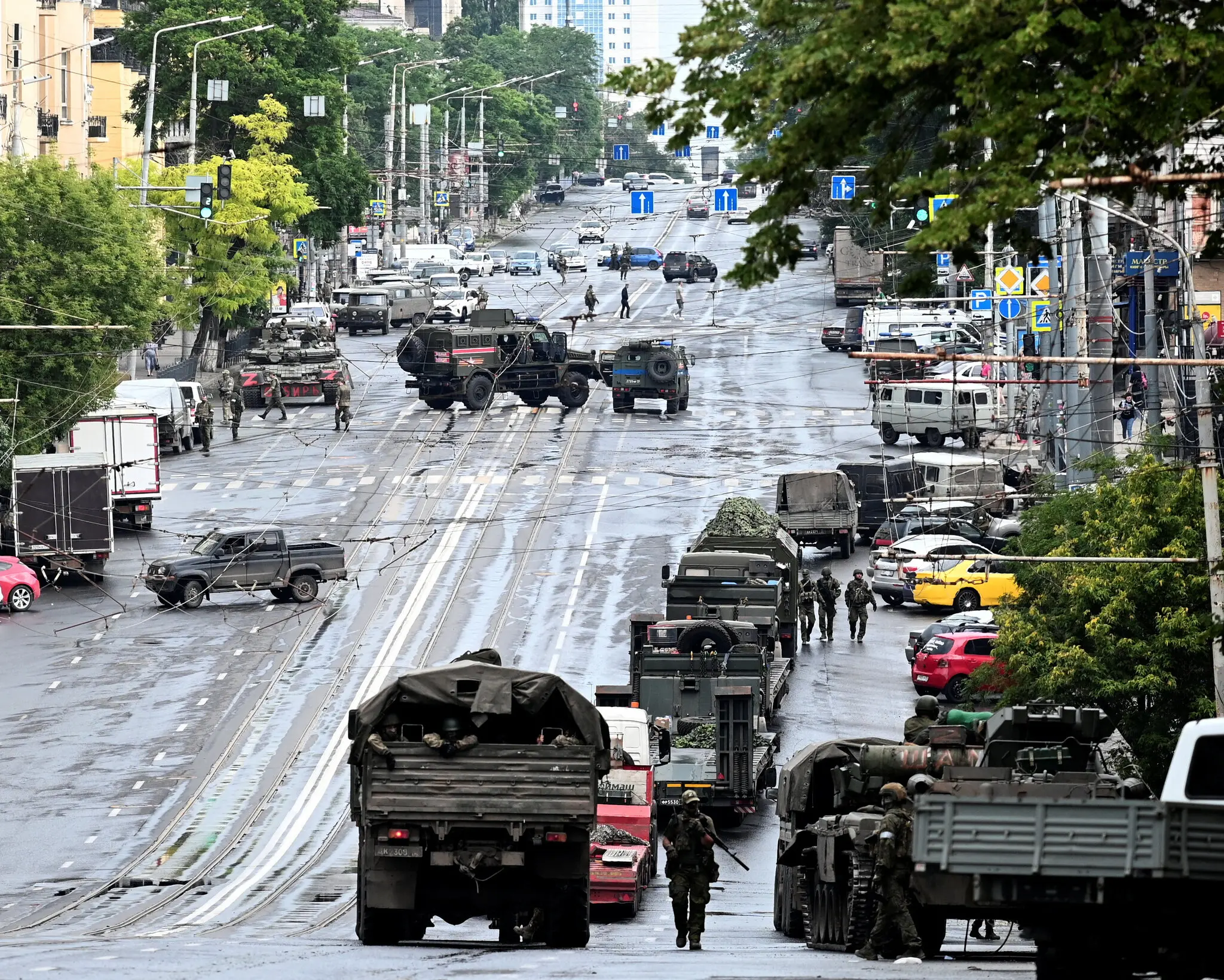 Бійці Вагнера в Ростові-на-Дону, Росія, сьогодні